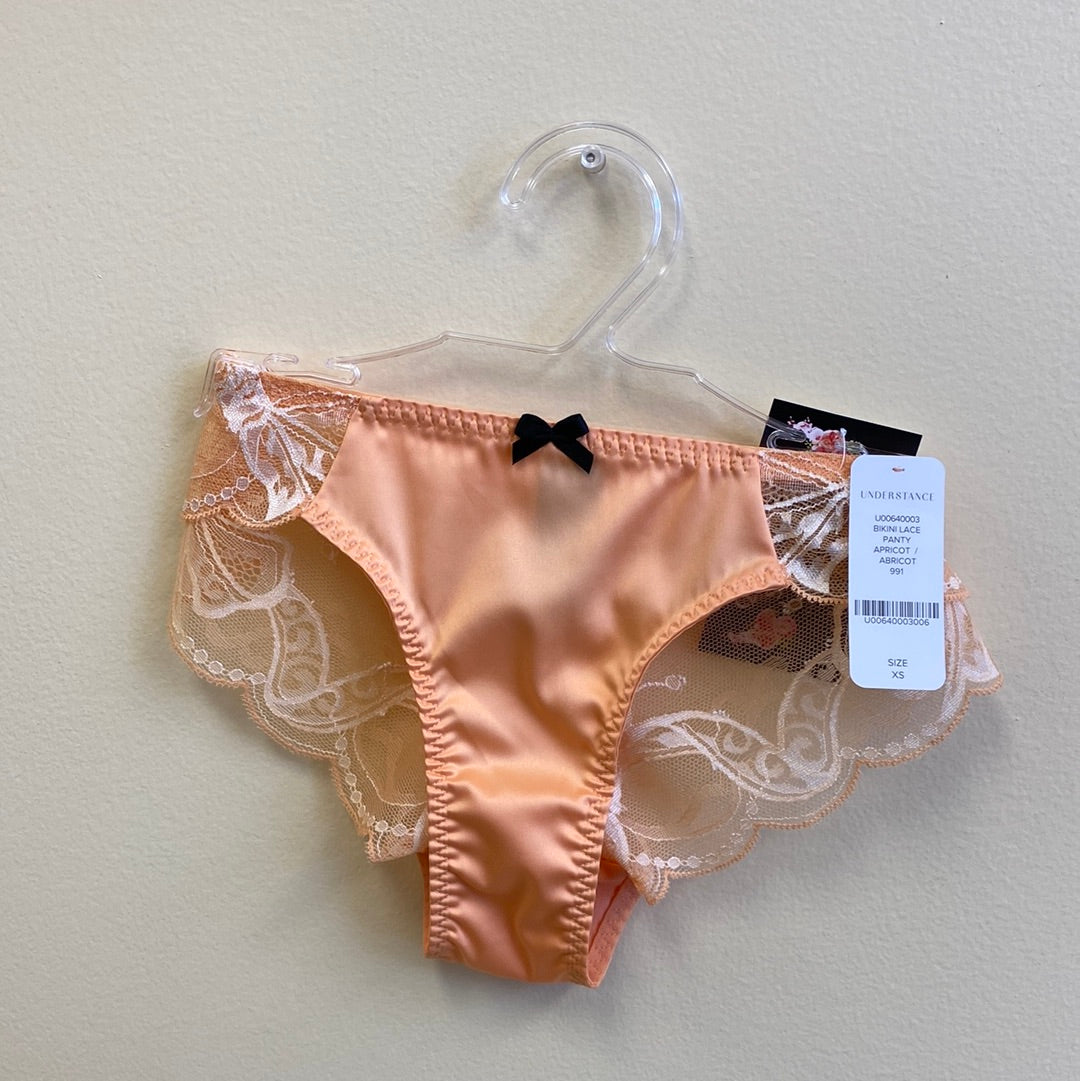 UNDERSTANCE - Arabella Satin Lace Bikini - Apricot XS - L – Queen Pin  Sewing / Queen Pin Bridal