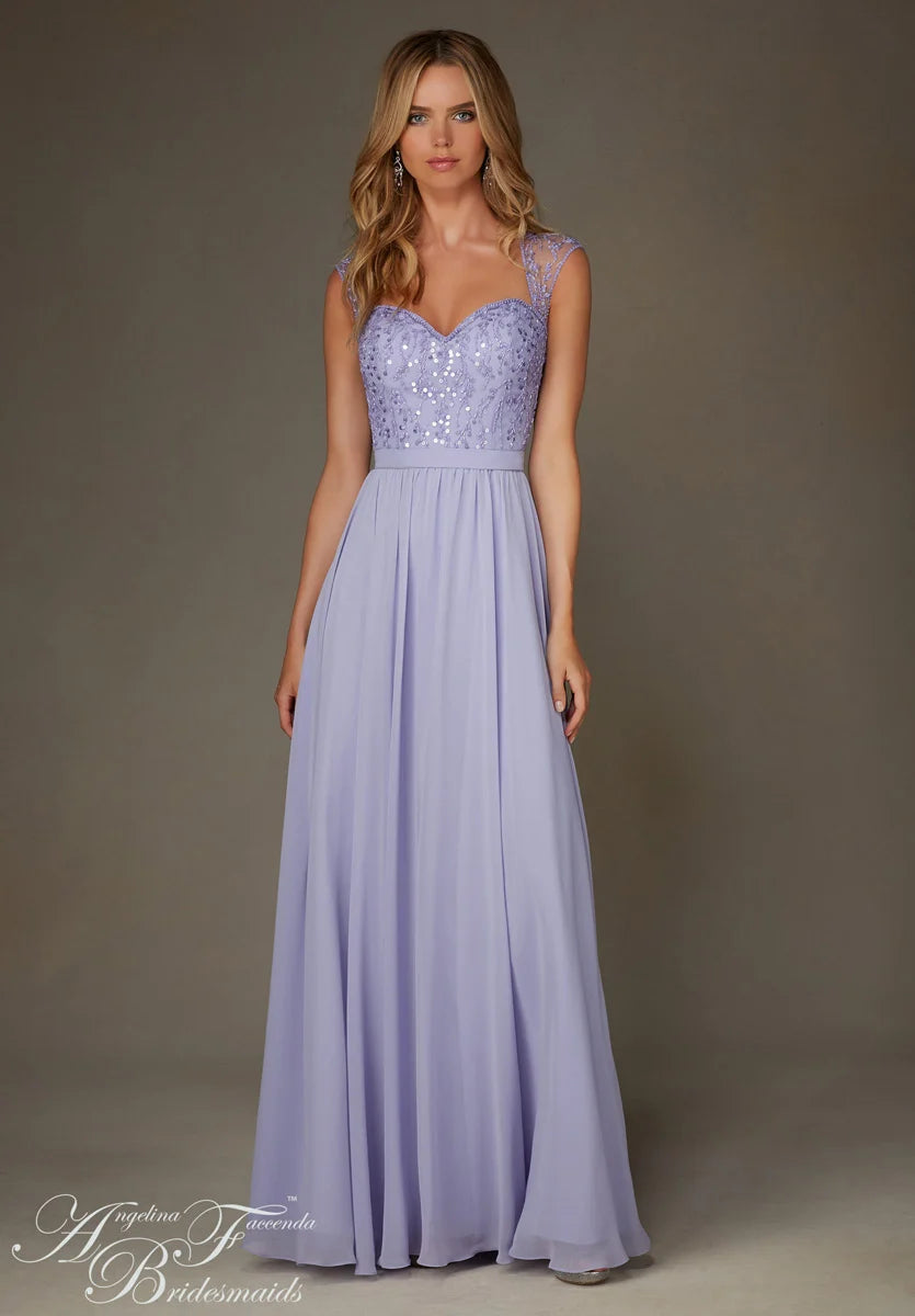 ANGELINA FACCENDA - 20473 - Violet Size 12 Long Prom / Mother of the Bride / Bridesmaid Dress