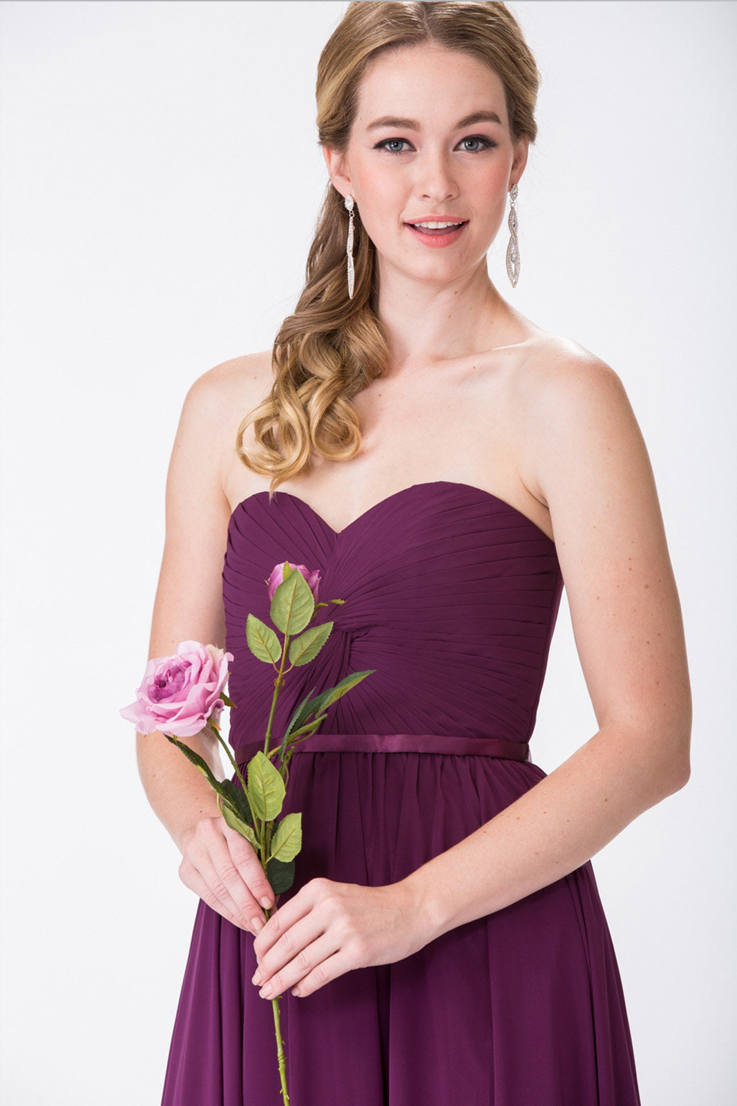 GLS COLLECTIVE - GL2069 - Eggplant Size XS / Dusty Rose Size S / Pink Size XS - Long Prom / Mother of the Bride / Bridesmaid Dress