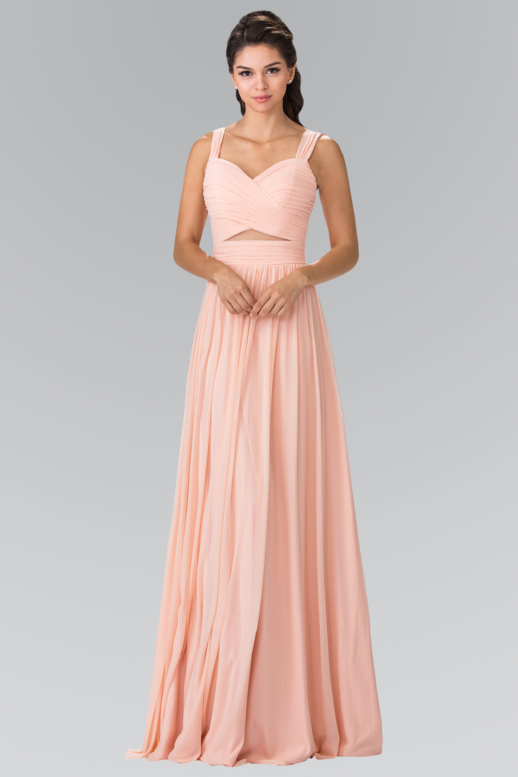 GLS COLLECTIVE - GL2366 - Mint Size M, Blush Size XS or Burgundy 3XL - Pleated Bodice Bridesmaids Long Dress