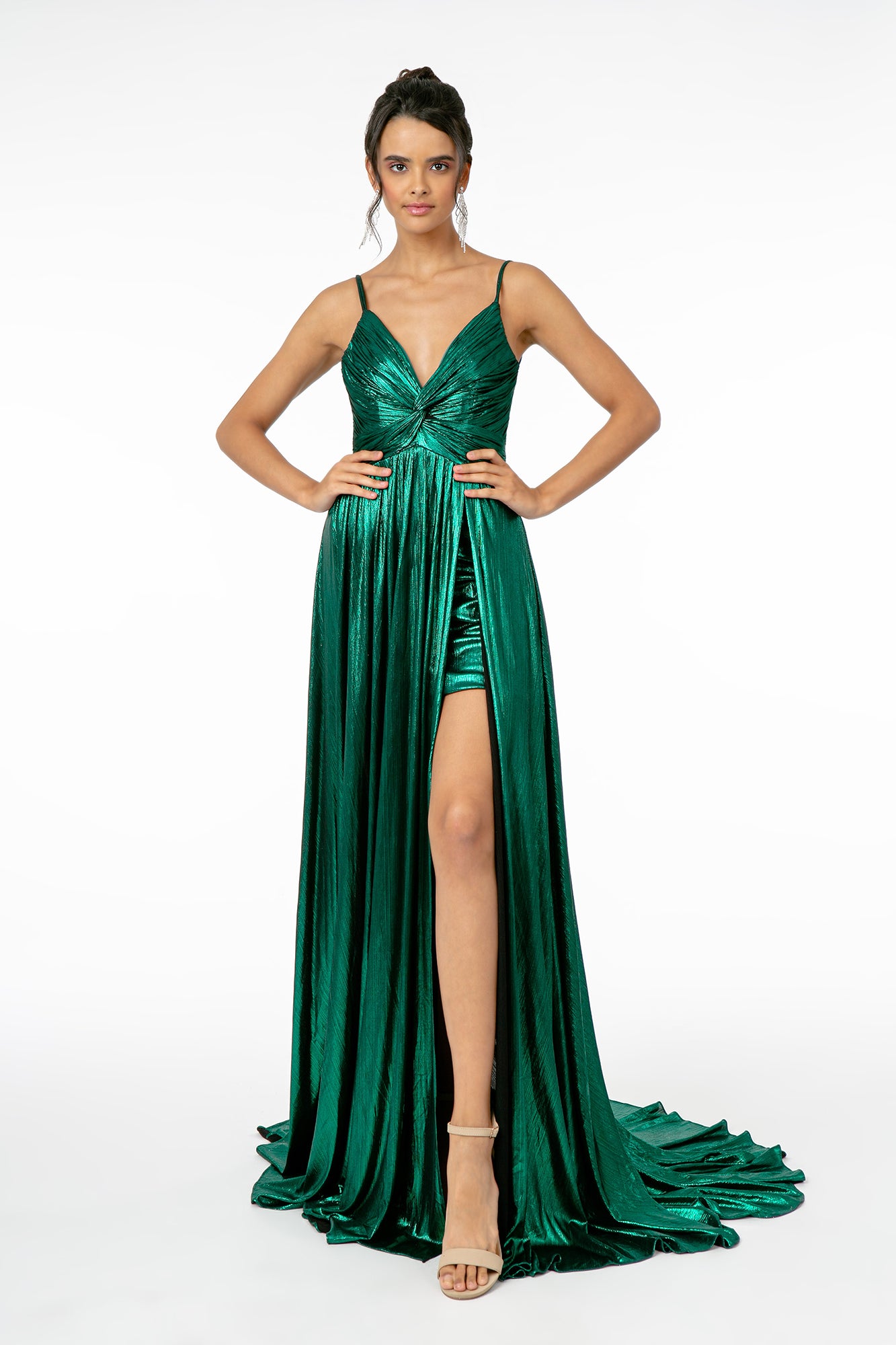 GLS COLLECTIVE - GL2927 - Green Size XS Long Prom / Bridesmaid Dress