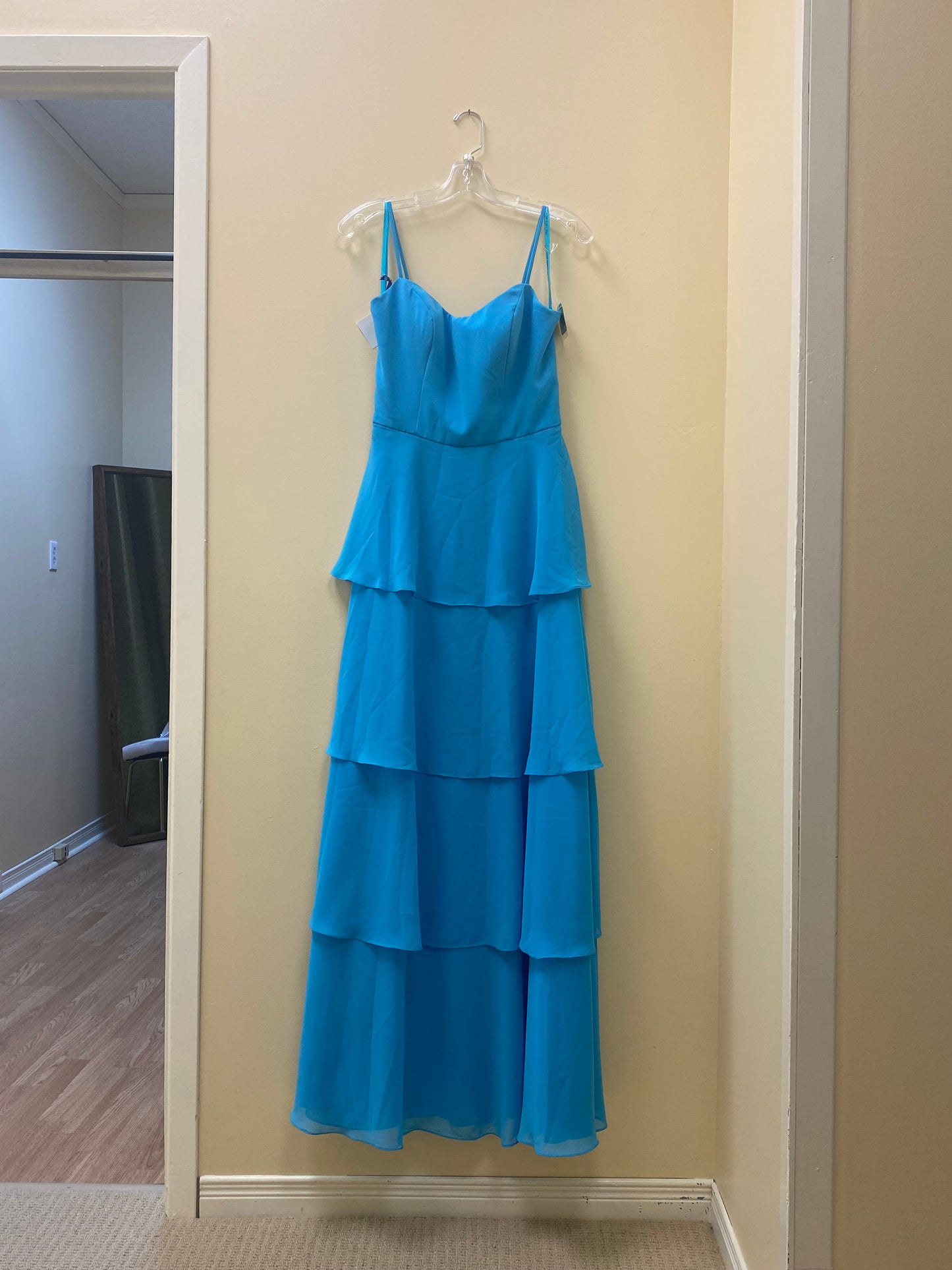 MORI LEE - 123 - Peacock - Size 10 Long A-Line Prom / Mother of the Bride / Bridesmaid Dress