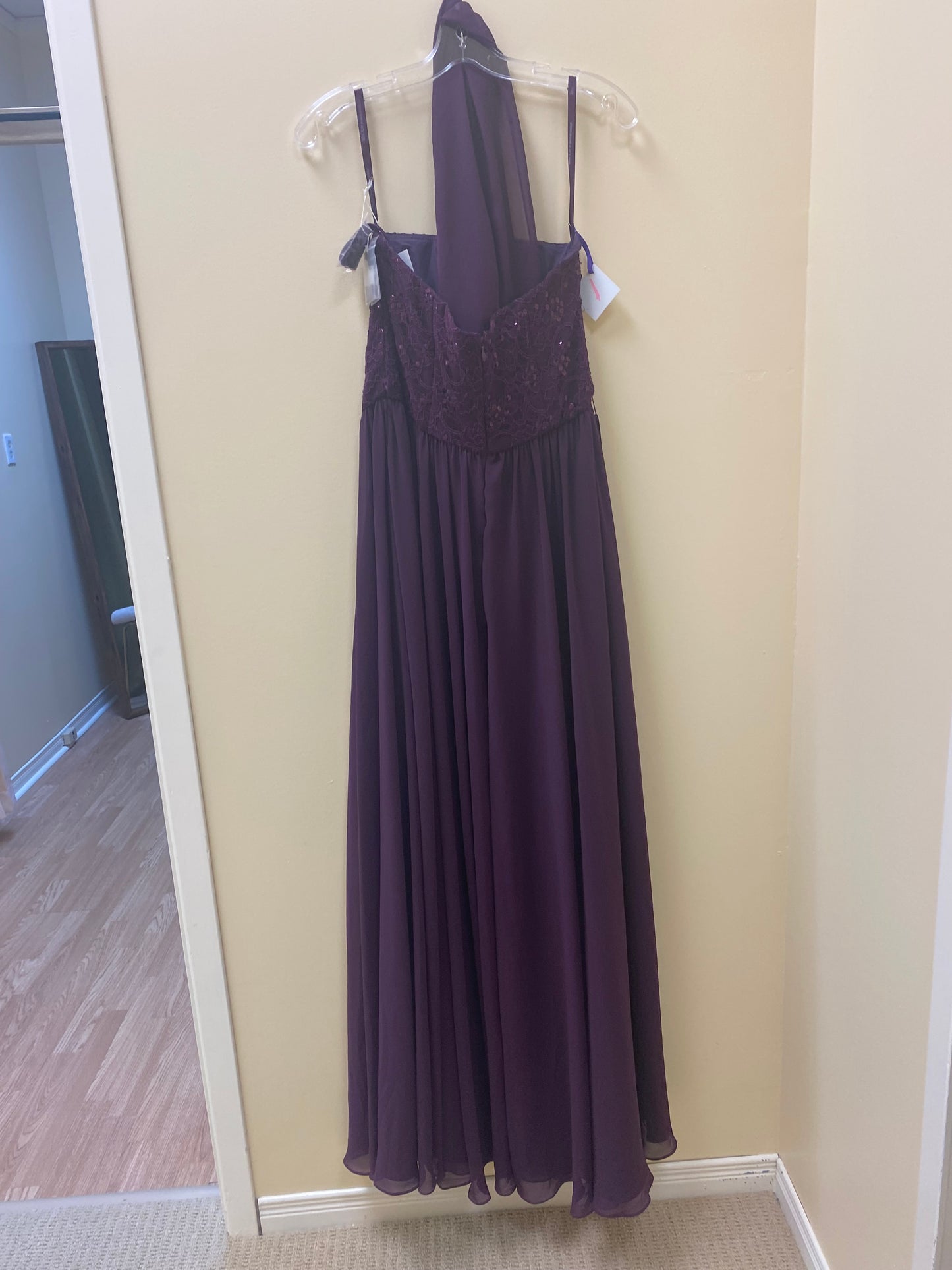 MORI LEE - 128 - Eggplant Size 14 Long Prom / Mother of the Bride / Bridesmaid Dress