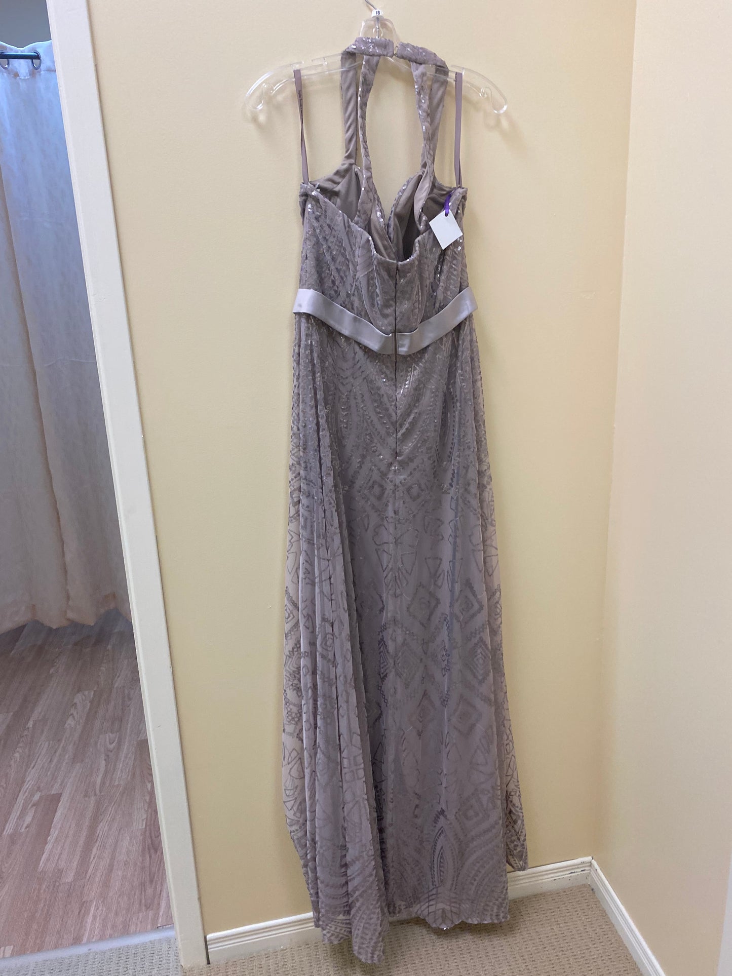 ANGELINA FACCENDA - 20484 - Taupe Size 14 Long Prom / Mother of the Bride / Bridesmaid Dress
