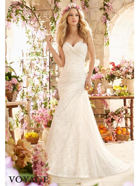 MORI LEE - 6802 - Ivory size 10 Wedding Dress