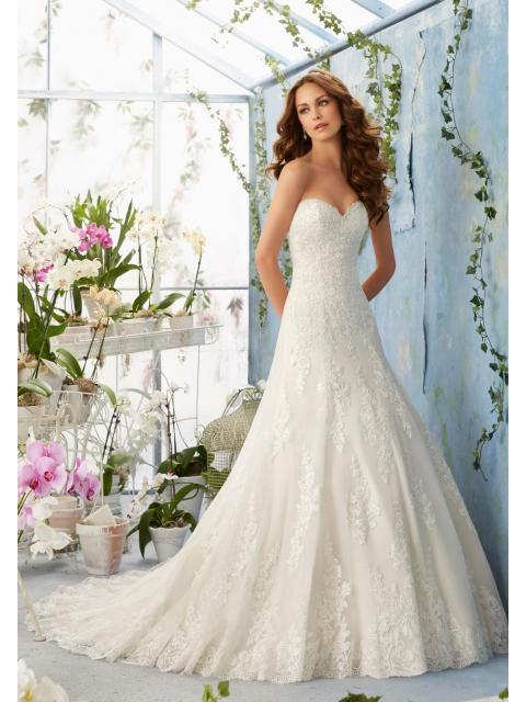 MORI LEE - 5404 - Ivory Size 16 Wedding Dress