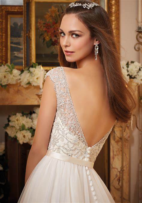 MORI LEE - 5476 - Ivory Silver Size 16 Wedding Dress