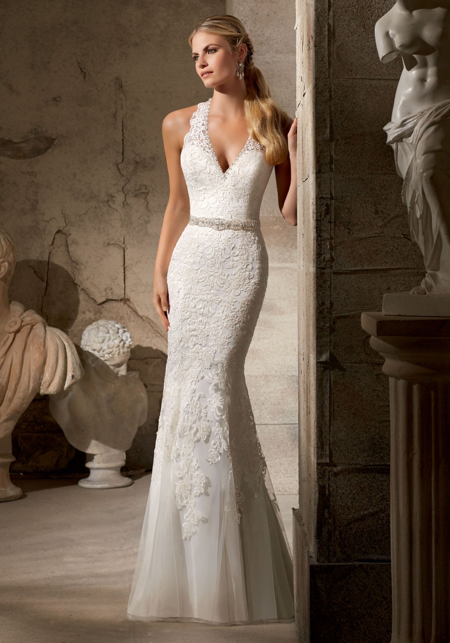 MORI LEE - 2712 - Ivory Size 10 Wedding Dress