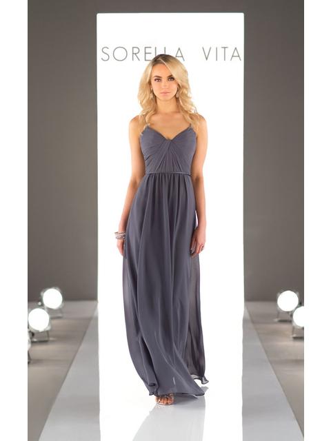 SORELLA VITA - 8746 - Charcoal Size 10 Long Prom / Mother of the Bride / Bridesmaid Dress